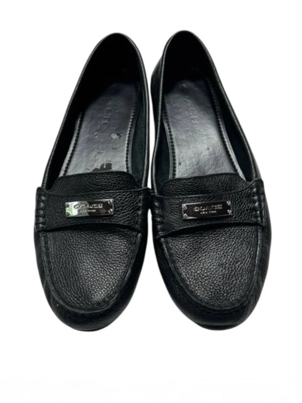 COACH Fredrica Women's Black Leather Loafers